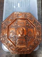 wandbord kasteel koper groot, Antiek en Kunst, Antiek | Brons en Koper, Ophalen, Koper