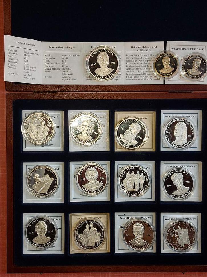 Lot de 15 pièces en argent de la Maison Royale de Belgique, Timbres & Monnaies, Monnaies | Belgique, Argent, Argent, Enlèvement ou Envoi