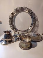 Vaisselle en métal argenté Beurrier porte-vin signé, Enlèvement ou Envoi, Utilisé