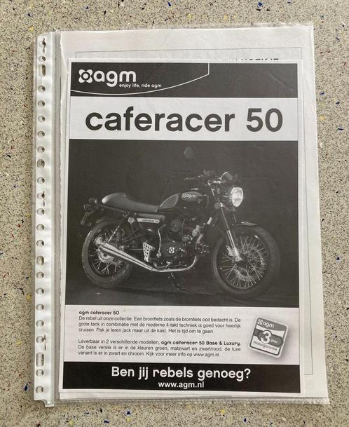 Unieke Map met documentatie AGM caferacer 50, Fietsen en Brommers, Handleidingen en Instructieboekjes, Zo goed als nieuw, Verzenden
