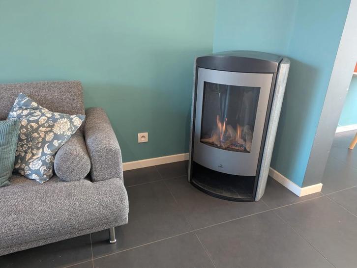 Moderne gaskachel Barbas eco 450, Maison & Meubles, Poêles, Utilisé, Autoportant, Chauffage à gaz, Gaz, Enlèvement