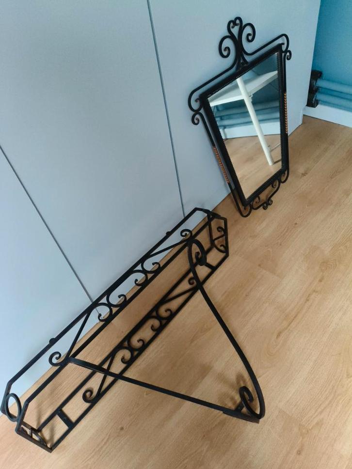 Spiegel en tablet 50 style, Huis en Inrichting, Woonaccessoires | Spiegels, Zo goed als nieuw, Ophalen