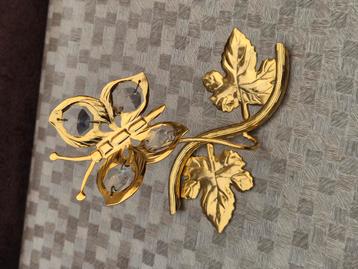 Heel mooie vergulde vlinder Swarovski decoratie beschikbaar voor biedingen