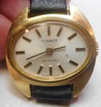 01) Tissot Stylist dame mécanique vintage, Montre-bracelet, Autres marques, Enlèvement ou Envoi, Cuir