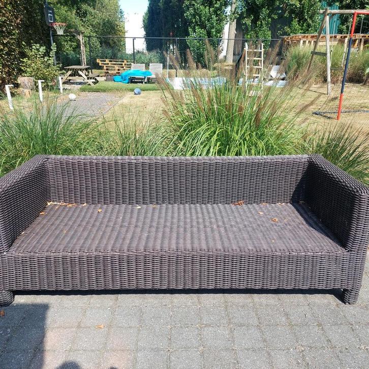 Loungeset, Tuin en Terras, Tuinsets en Loungesets, Zo goed als nieuw, Loungeset, Kunststof, 4 zitplaatsen, Bank, Bijzettafel, Hocker
