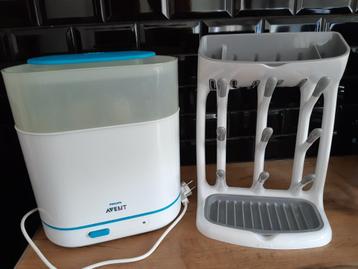 1 sterilisator Avent Philips én 1 droogrek flessen/fopspenen beschikbaar voor biedingen