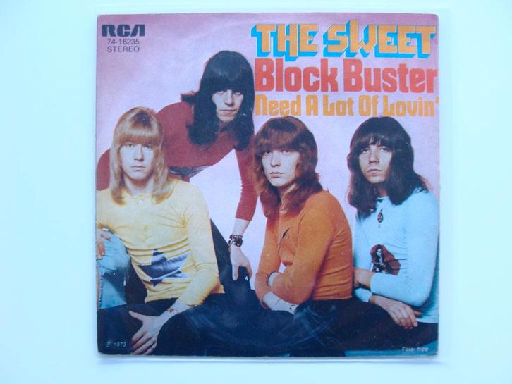 The Sweet – Block Buster (1973), CD & DVD, Vinyles Singles, Single, Rock et Metal, 7 pouces, Enlèvement ou Envoi