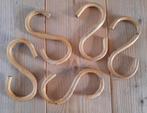 Vintage bamboe kapstokhaak S-haak - 5 stuks, Ophalen of Verzenden