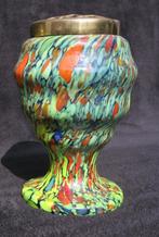 Kralik Pique Fleurs spatterglass vaas ca. 1920, Antiek en Kunst, Ophalen