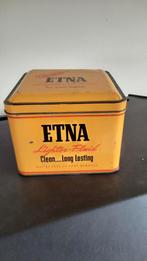 Vintage blikken doos Etna ., Collections, Boîte en métal, Utilisé, Enlèvement ou Envoi