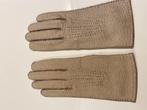 Ecru lederen dameshandschoenen, Samdam, Ophalen of Verzenden, Gedragen, Handschoenen