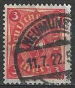 Duitsland 1922/1923 - Yvert 206 - Posthoorn - 3 m. (ST), Postzegels en Munten, Verzenden, Gestempeld