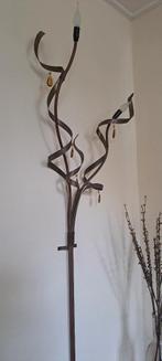 Landelijke koperen wandlamp met glazen druppels Renee Pans, Huis en Inrichting, Ophalen, Zo goed als nieuw, Glas, Landelijk