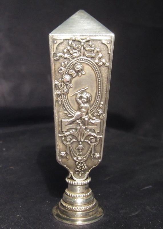 tampon antique, tampon de cire, cachet de cire argent, Antiquités & Art, Antiquités | Bureau & Affaires, Envoi