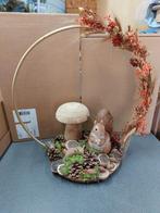 hoepel met droogbloemen en herfstdecor, Ophalen of Verzenden, Zo goed als nieuw