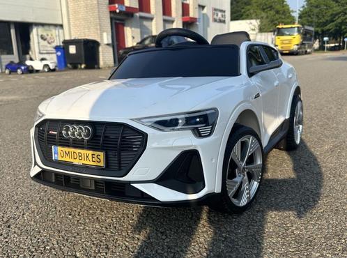 Audi E-tron 12v wit - Afstandsbediening - 4x4 - Leder NIEUW, Kinderen en Baby's, Speelgoed | Buiten | Accuvoertuigen, Nieuw, Ophalen of Verzenden