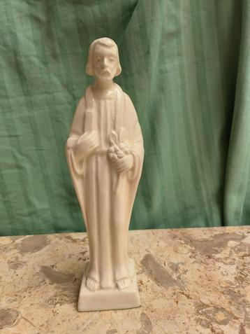 Wit Heilige beeldje van "Sint Jozef" (22cm hoog) beschikbaar voor biedingen
