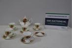 Vintage 12-Delig Rozen-Theeservies (Royal Albert Theepot), Antiek en Kunst, Antiek | Servies compleet