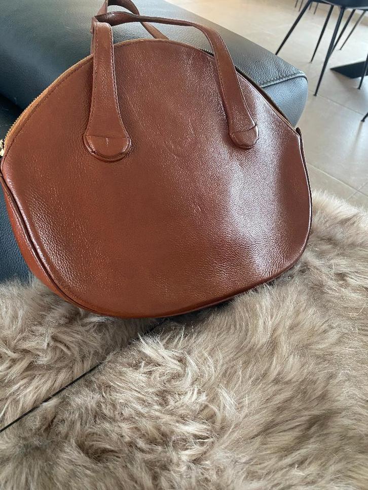 Delvaux Sourire, Handtassen en Accessoires, Tassen | Damestassen, Gebruikt, Handtas, Bruin, Ophalen of Verzenden