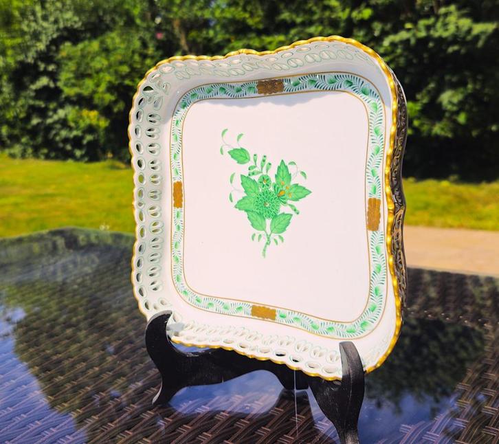 Vintage Herend Chinees schaaltje met boeketpatroon, Antiek en Kunst, Antiek | Porselein, Ophalen of Verzenden