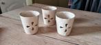 3 handgemaakte theelicht houders in keramiek, Ophalen of Verzenden, Zo goed als nieuw