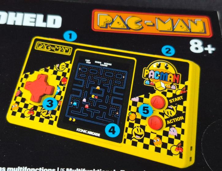 Pac-Man geïntegreerde draagbare console voor 3 games, Games en Spelcomputers, Spelcomputers | Nintendo Portables | Accessoires