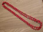 Echt mooi  roodbloed koraal vintage ketting dames, Handtassen en Accessoires, Verstelbaar, Verzenden, Zo goed als nieuw, Steen of Mineraal