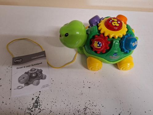 Draai en leer schildpad vtech, Kinderen en Baby's, Speelgoed | Babyspeelgoed, Gebruikt, Overige typen, Met licht, Met geluid, Met wieltjes