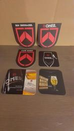 6 bierviltjes , poster  , & 1 glazen onderlegger van omer, Verzamelen, Ophalen of Verzenden