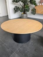 Eiken salontafel, Huis en Inrichting, Tafels | Salontafels, Ophalen, 50 tot 100 cm, Rond, 50 tot 100 cm