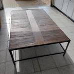 Salontafel gemaakt met de hand.  Metaal hout, Huis en Inrichting, Ophalen, Zo goed als nieuw, Metaal