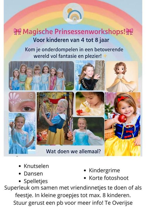 Workshops kind rond prinsessen, Kinderen en Baby's, Overige Kinderen en Baby's, Zo goed als nieuw, Ophalen