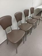 (Bureau)Tafel met 4 stoelen, Huis en Inrichting, Stoelen, Ophalen, Gebruikt