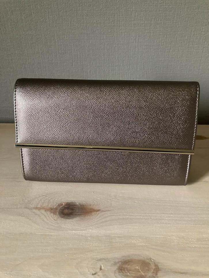 Zilveren Clutch, Handtassen en Accessoires, Tassen | Damestassen, Zo goed als nieuw, Ophalen of Verzenden