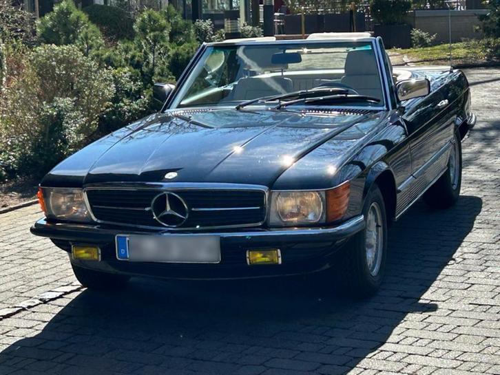Mercedes-Benz SL 500, Autos, Mercedes-Benz, Particulier, SL, Essence, Euro 1, Cabriolet, 2 portes, Automatique, Bleu, Beige, Cuir