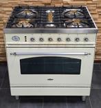🔥Luxe Fornuis Boretti 80 cm crème + rvs 5 pits 1 oven, 60 cm of meer, 5 kookzones of meer, Vrijstaand, Energieklasse A of zuiniger