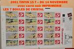 2001- DUOSTAMPS 15 TINTIN -7 BOULES DE CRISTAL, Tintin, Enlèvement ou Envoi