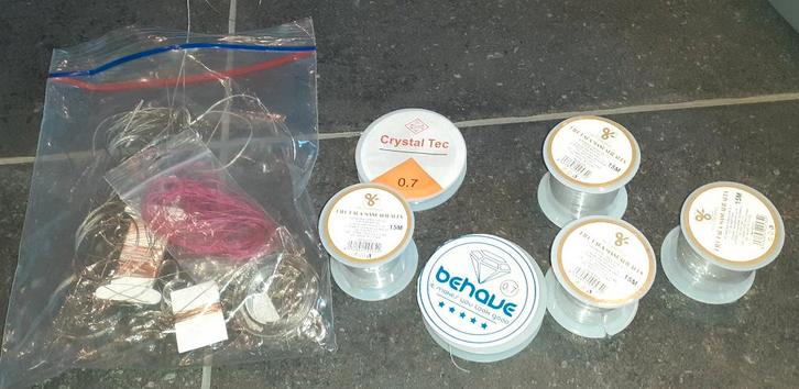 DIY  materiaal voor juwelen oa metaal en nylon draad, Hobby en Vrije tijd, Kralen en Sieraden maken, Nieuw, Draad, Verzenden