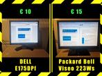 Packard Bell & Dell Monitoren (Allebei met VESA), Computers en Software, Monitoren, Ophalen, Gebruikt, VGA