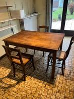 Table avec 4 chaises, Maison & Meubles, Tables | Tables à manger, Enlèvement, Comme neuf