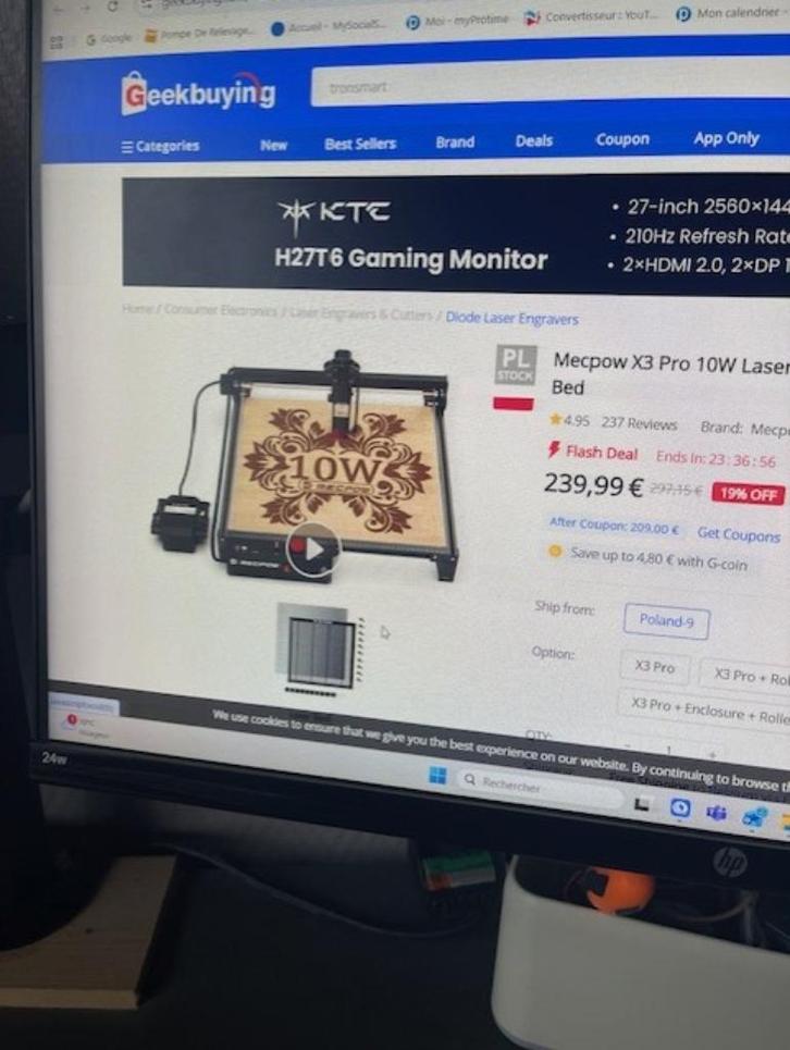 a vendre graveur laser, Computers en Software, Overige Computers en Software, Zo goed als nieuw, Ophalen