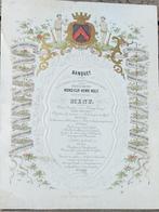 menukaart burgemeester Nolf Kortrijk 1867, Ophalen, Gebruikt