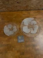 Mats Jonasson kristallen borden – Zweeds design – set van 2, Antiek en Kunst, Ophalen of Verzenden