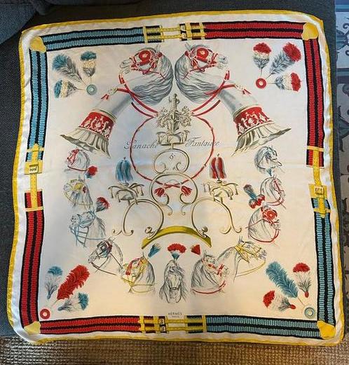 Hermès zijde vierkant 90 Panache and Fantasy 1959, Kleding | Dames, Mutsen, Sjaals en Handschoenen, Gedragen, Ophalen of Verzenden