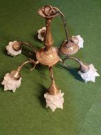 Bronzen luster, Huis en Inrichting, Lampen | Kroonluchters, Gebruikt, Ophalen of Verzenden