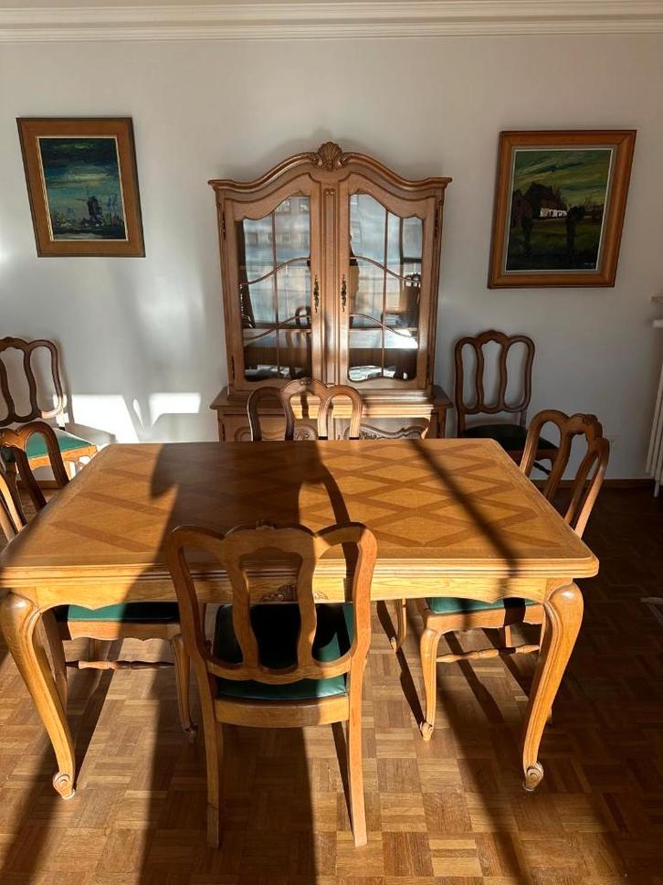 Eetplaats met vitrinekast en dressoir, Huis en Inrichting, Kasten | Overige, Gebruikt, Ophalen