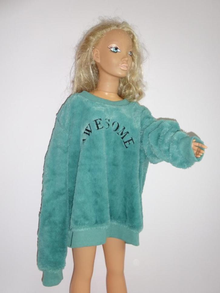 Zachte en warme blauwe trui maat 146 actie 4+1 gratis, Kinderen en Baby's, Kinderkleding | Maat 146, Zo goed als nieuw, Meisje