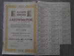 Titre Action Société Minière de L'ARUWIMI-ITURI Congo 1944, Enlèvement ou Envoi, 1920 à 1950, Action