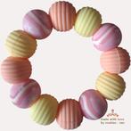 Noekies Bijtring lichtroze oranje geel, Kinderen en Baby's, Speelgoed | Babyspeelgoed, Verzenden, Nieuw, Overige typen