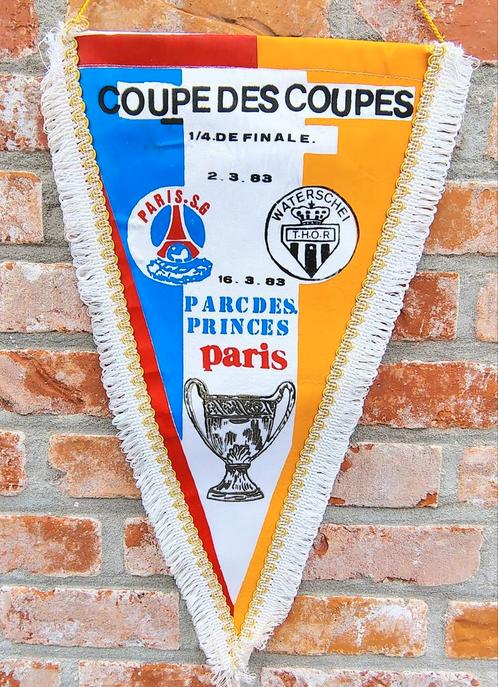Thor Waterschei PSG Paris Saint Germain 1983 kwartfinale, Diversen, Vlaggen en Wimpels, Zo goed als nieuw, Ophalen of Verzenden